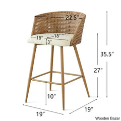 Bay Swivel Upholstered Arm Counter And Bar Stool (Set Of 2)