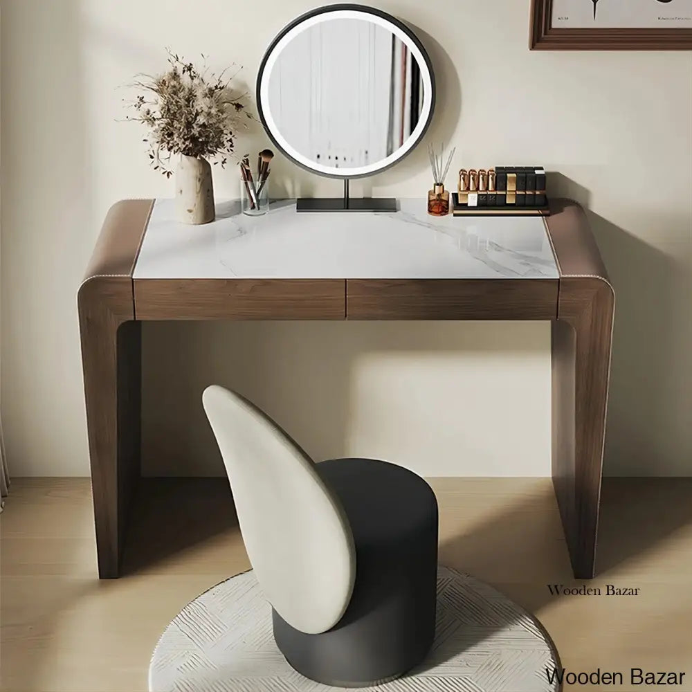 Beadel Vanity Dressing Table With Mirror And Stool