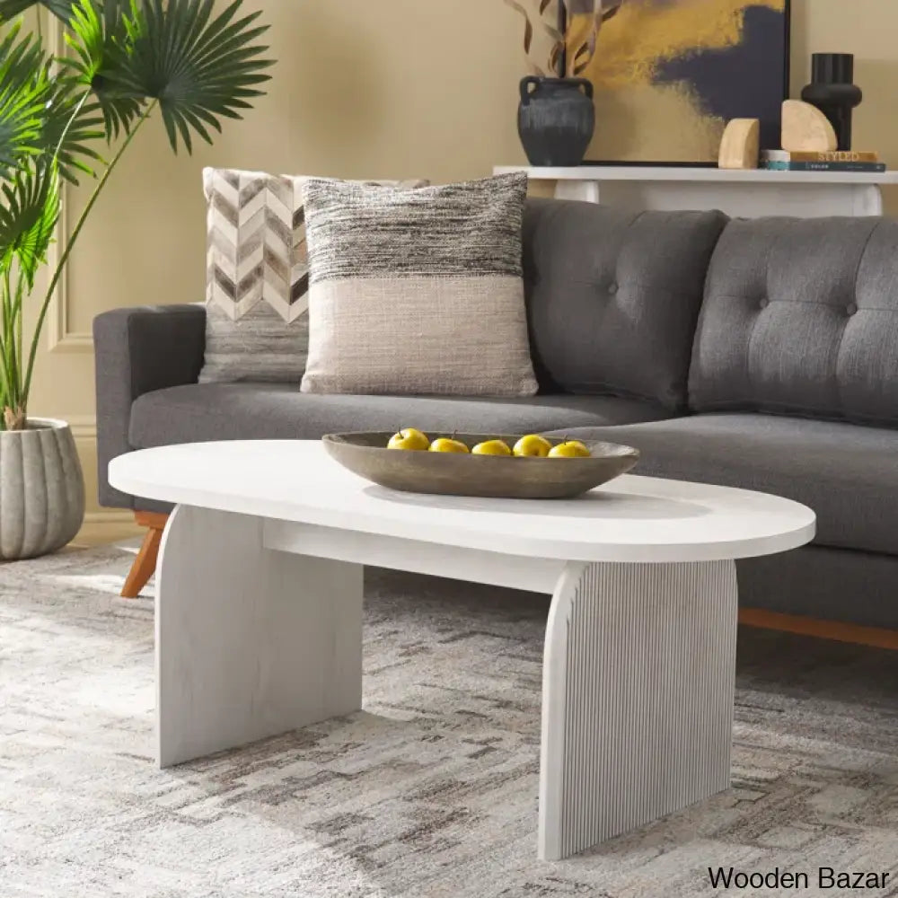 Bearlo Single Coffee And Center Table White Wash