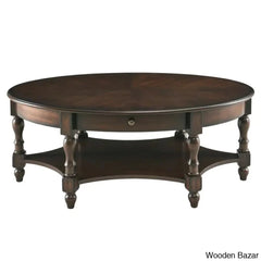 Bebi Luxury Round Coffee And Center Table - Wooden Bazar