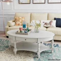 Bebi Luxury Round Coffee And Center Table - Wooden Bazar