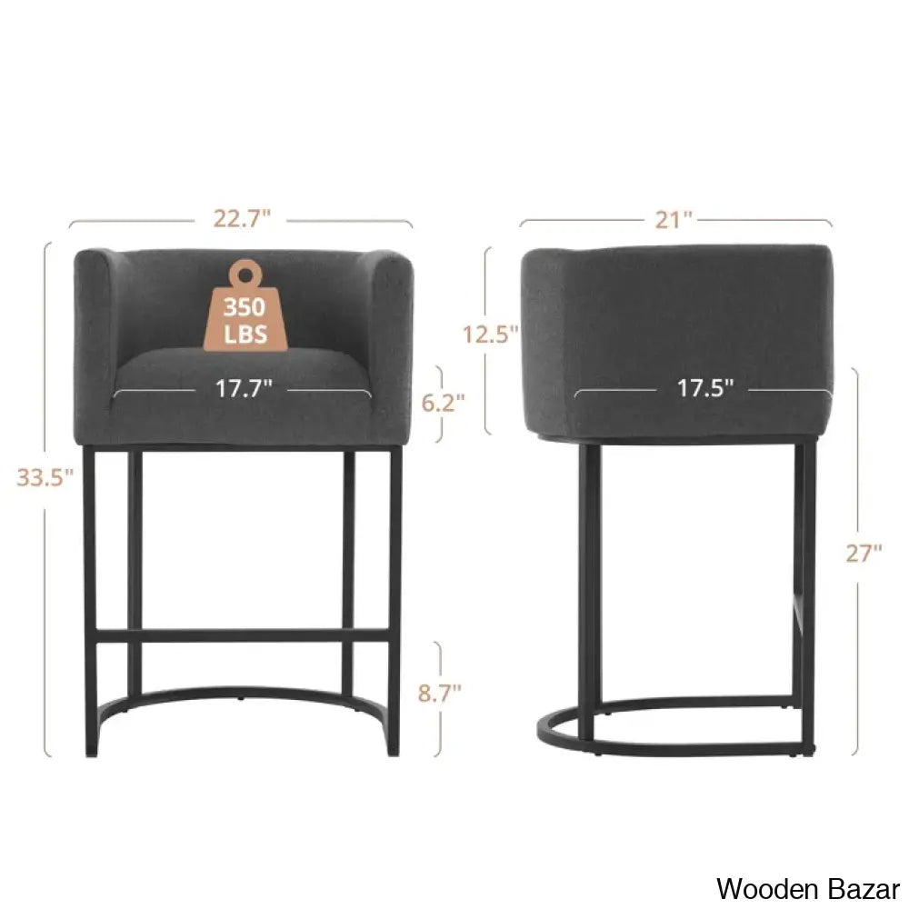 Bechtoldo Upholstered 27’’ Counter And Bar Stool (Set Of 2)