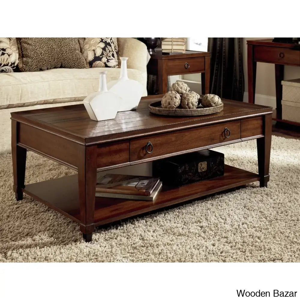 Becka 4 Legs Coffee And Center Table With Storage