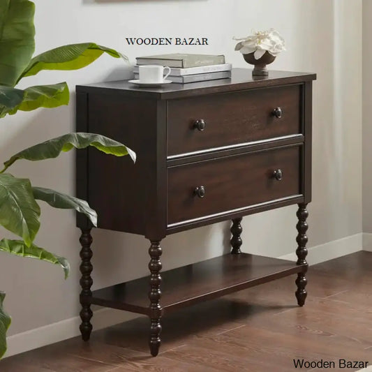 Curved Wood Accent Table - Console Table