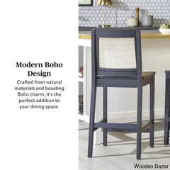 Beckwitho Swivel 24’’ Solid Wood Counter And Bar Stool (Set Of 2)