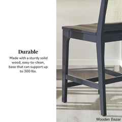 Beckwitho Swivel 24’’ Solid Wood Counter And Bar Stool (Set Of 2)