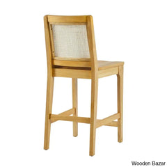 Beckwitho Swivel 24’’ Solid Wood Counter And Bar Stool (Set Of 2)