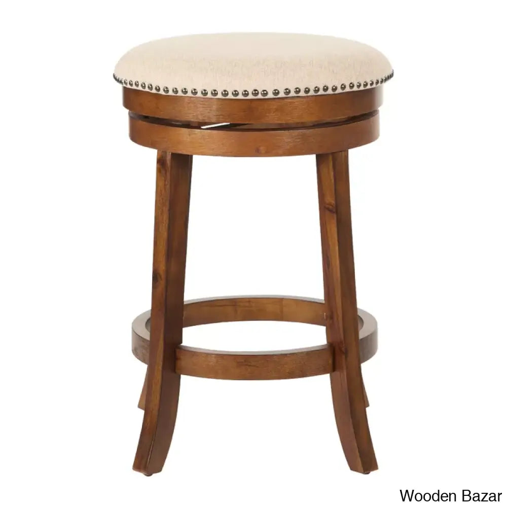 Beedley Swivel Upholstered 26’’ Counter And Bar Stool With Solid Wood Frame (Set Of 2)