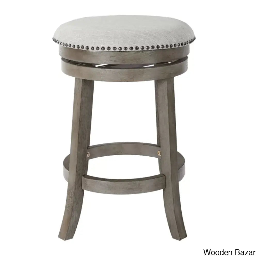 Beedley Swivel Upholstered 26’’ Counter And Bar Stool With Solid Wood Frame (Set Of 2)