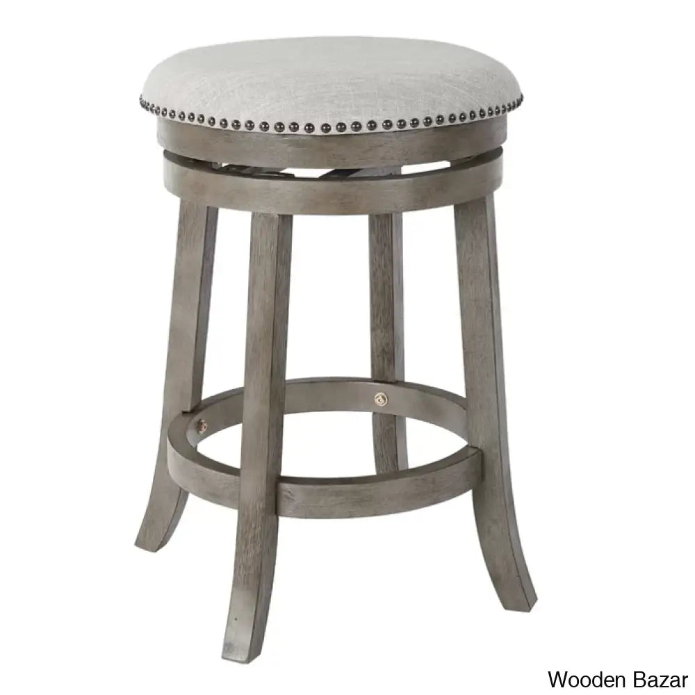 Beedley Swivel Upholstered 26’’ Counter And Bar Stool With Solid Wood Frame (Set Of 2)