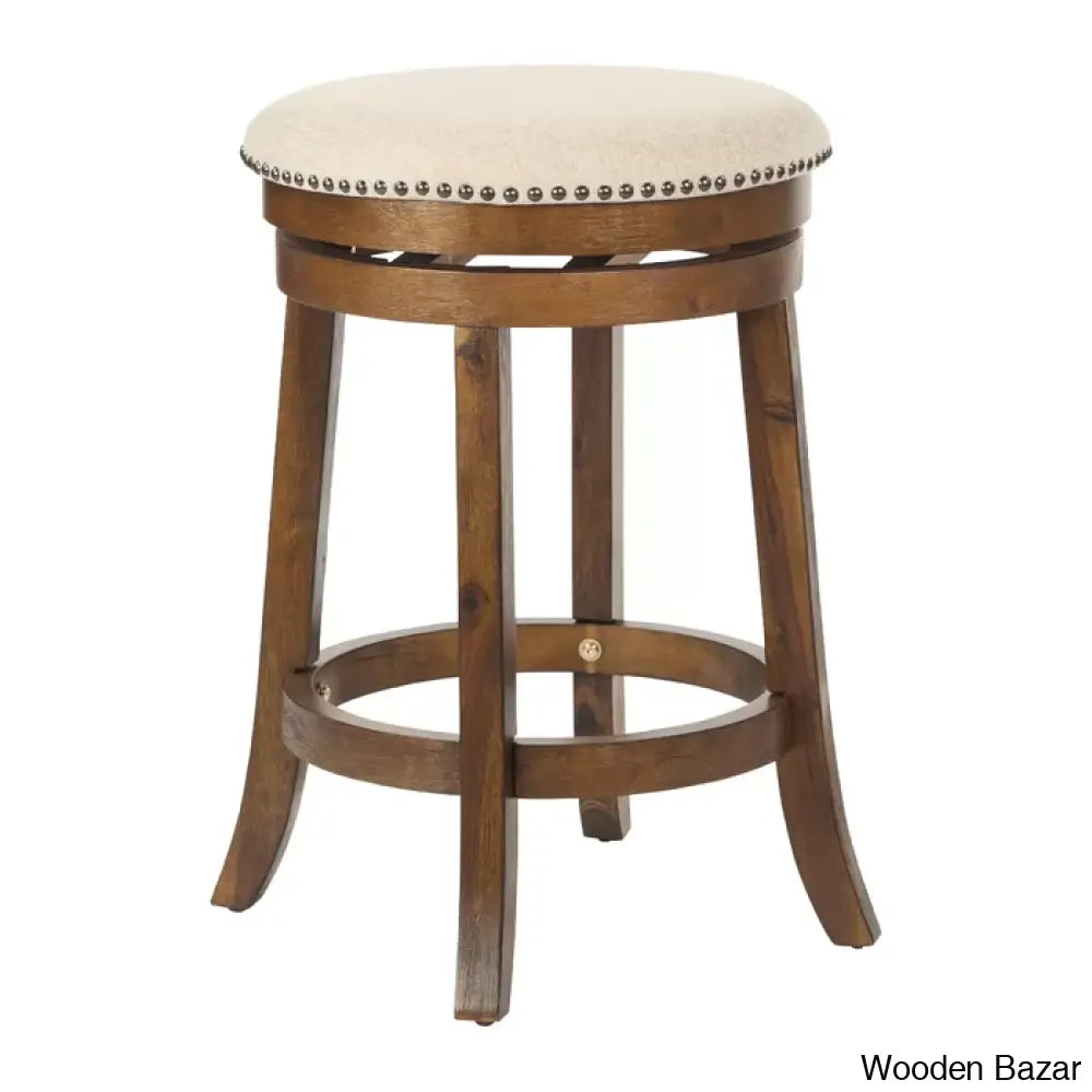 Beedley Swivel Upholstered 26’’ Counter And Bar Stool With Solid Wood Frame (Set Of 2)