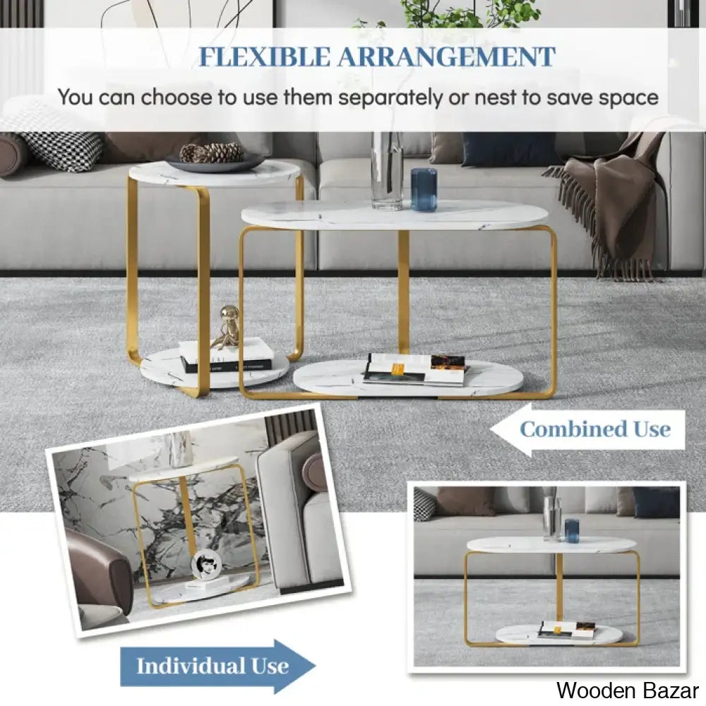 Beesonin Nesting Coffee And Center Table