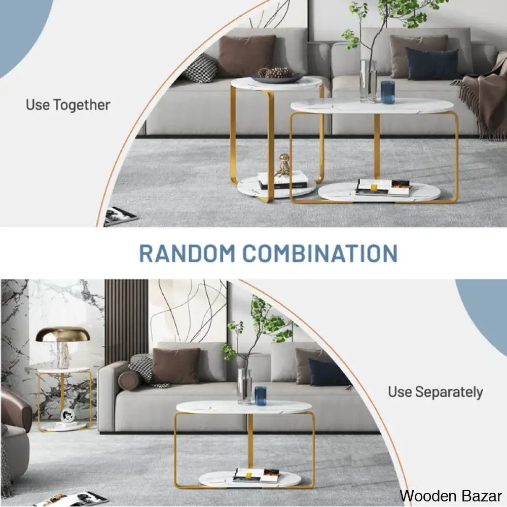 Beesonin Nesting Coffee And Center Table