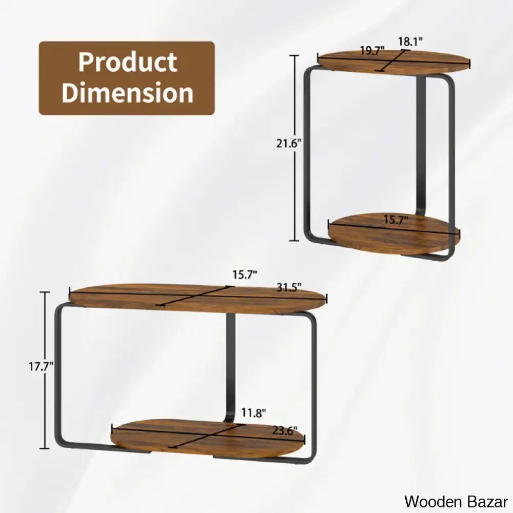 Beesonin Nesting Coffee And Center Table