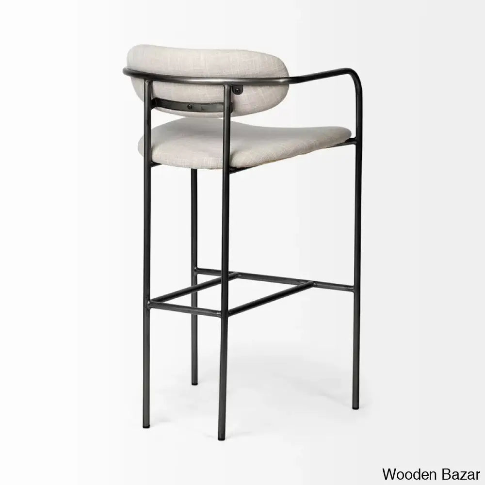 Belarusu Upholstered Counter Stool With Metal Frame