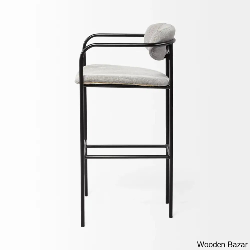 Belarusu Upholstered Counter Stool With Metal Frame