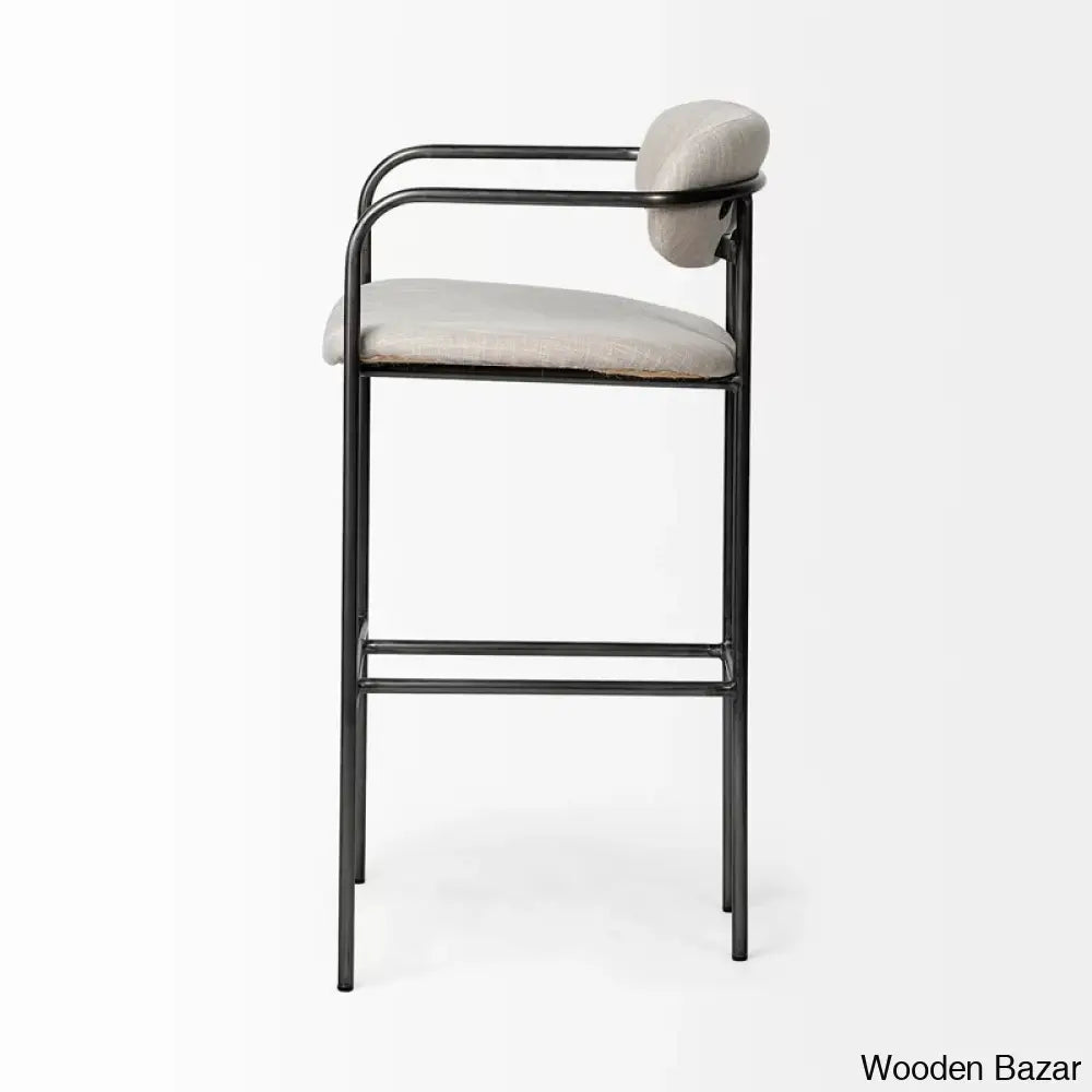 Belarusu Upholstered Counter Stool With Metal Frame