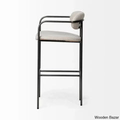 Belarusu Upholstered Counter Stool With Metal Frame