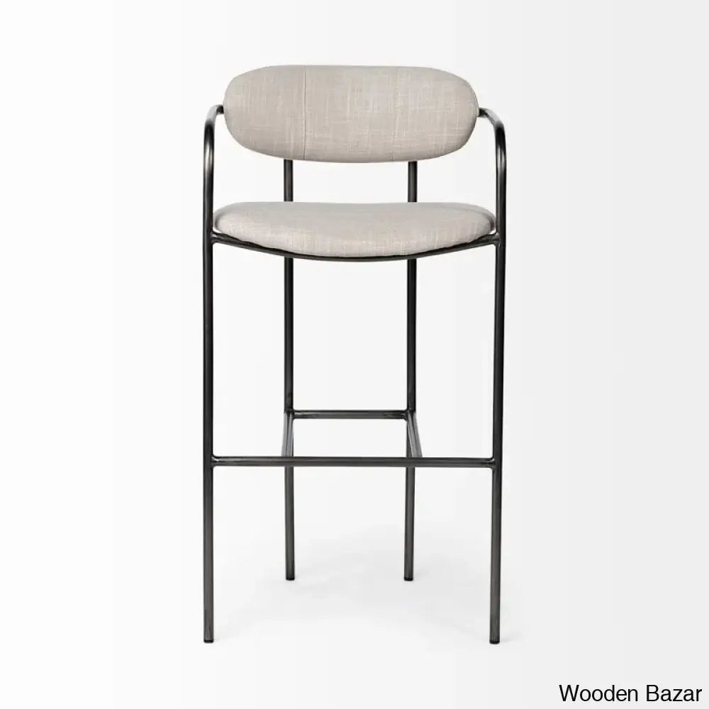 Belarusu Upholstered Counter Stool With Metal Frame