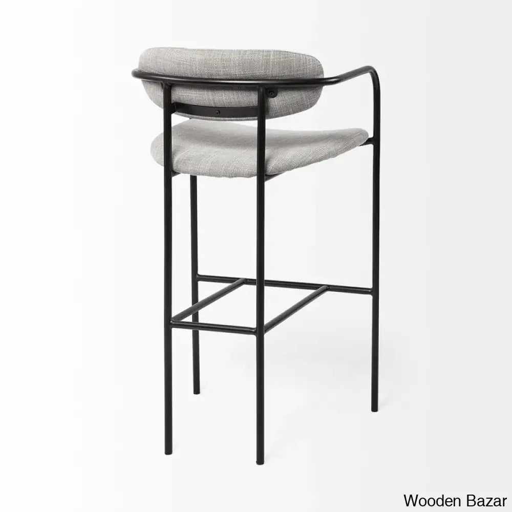 Belarusu Upholstered Counter Stool With Metal Frame