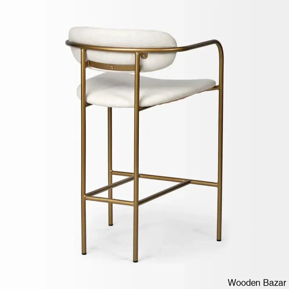 Belarusu Upholstered Counter Stool With Metal Frame