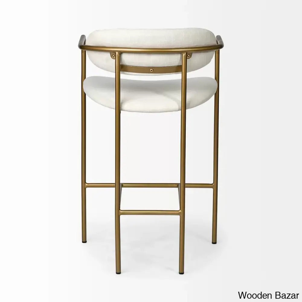 Belarusu Upholstered Counter Stool With Metal Frame