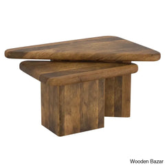 Bellinw Solid Wood Nesting Coffee And Center Table