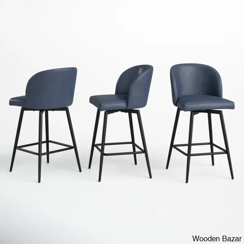 Benedito Swivel 27.1’’ Counter Stool (Set Of 3)