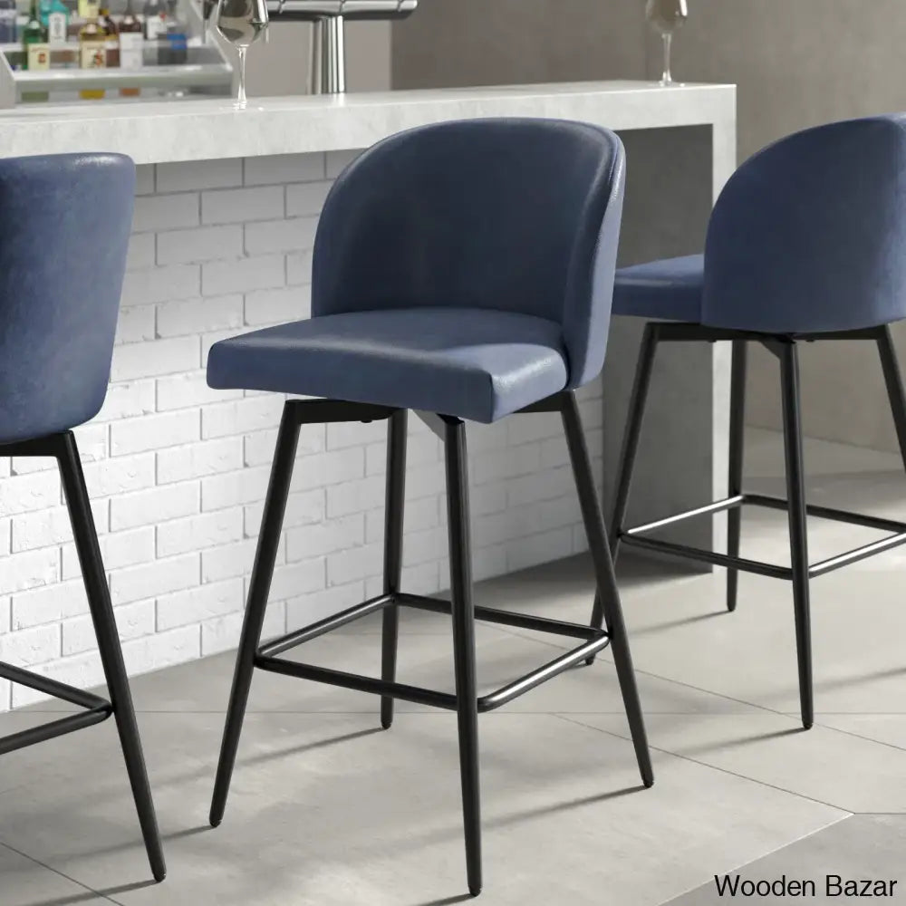 Benedito Swivel 27.1’’ Counter Stool (Set Of 3)