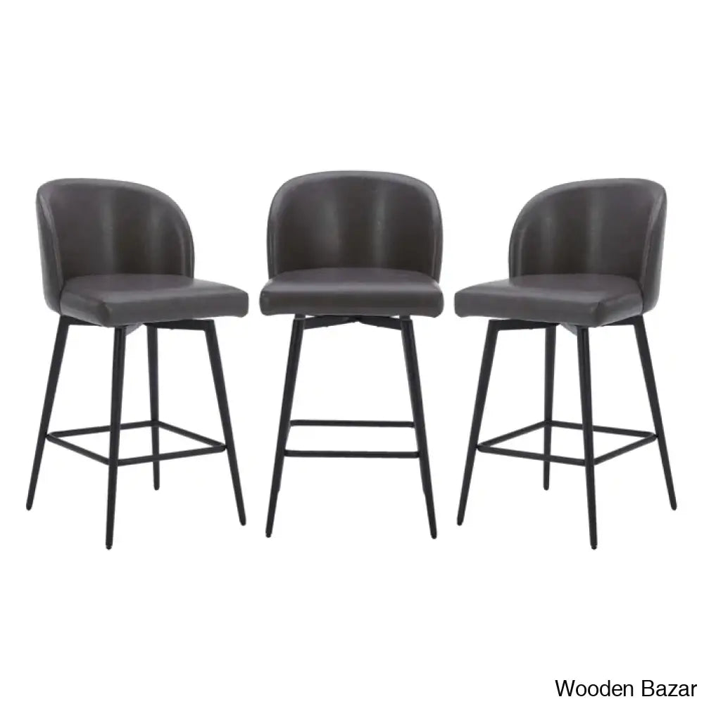 Benedito Swivel 27.1’’ Counter Stool (Set Of 3)