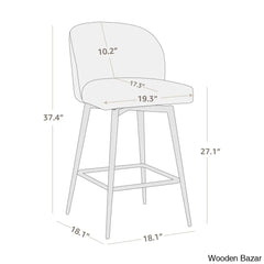 Benedito Swivel 27.1’’ Counter Stool (Set Of 3)