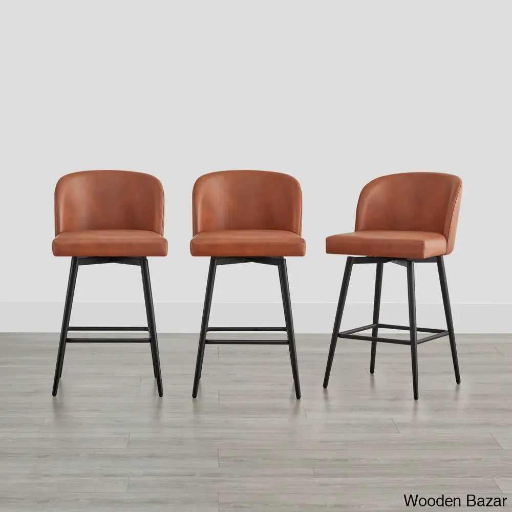 Benedito Swivel 27.1’’ Counter Stool (Set Of 3)