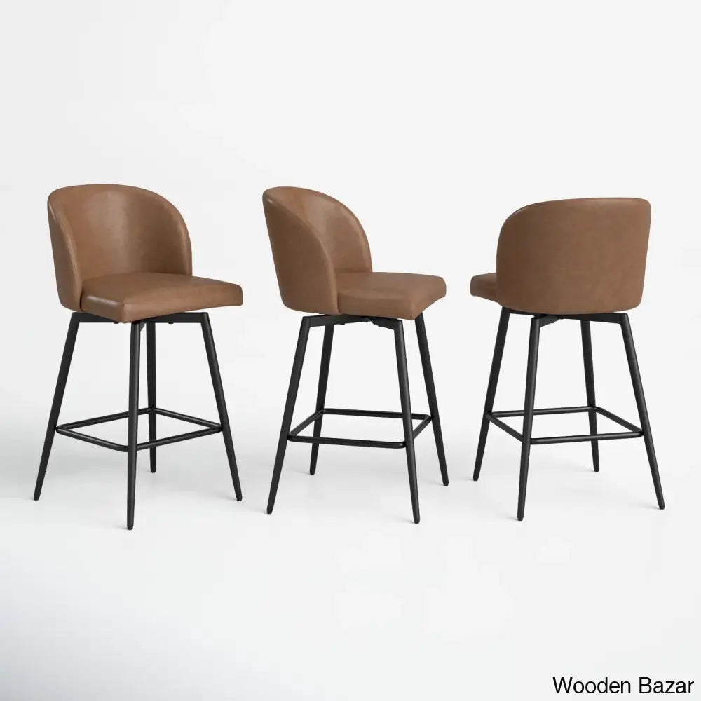 Benedito Swivel 27.1’’ Counter Stool (Set Of 3)