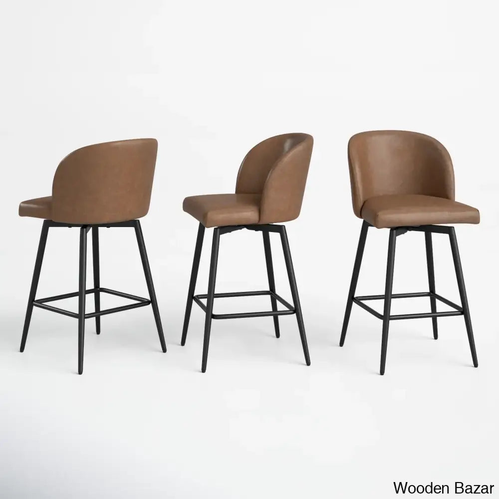 Benedito Swivel 27.1’’ Counter Stool (Set Of 3)