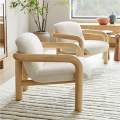 Auin Wifkart Upholstered Chair - Wooden bazar