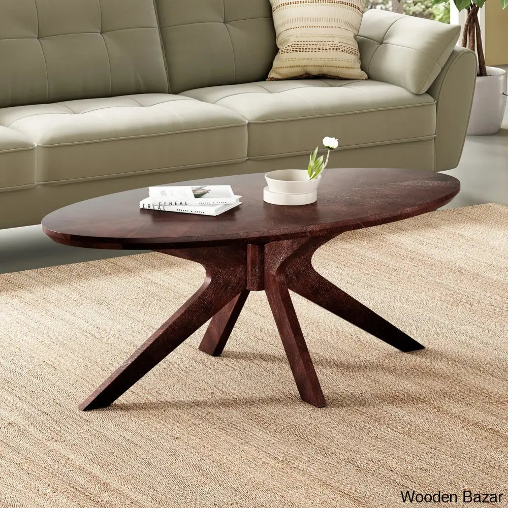 Berglined Solid Wood Single Coffee And Center Table