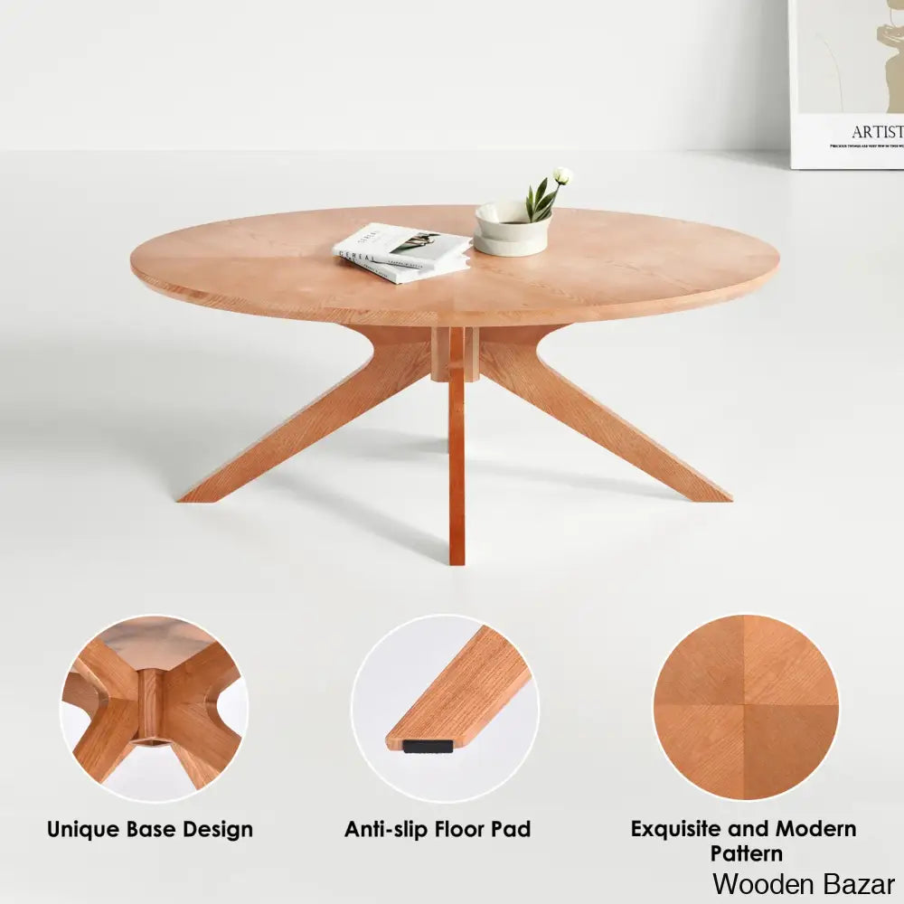 Berglined Solid Wood Single Coffee And Center Table