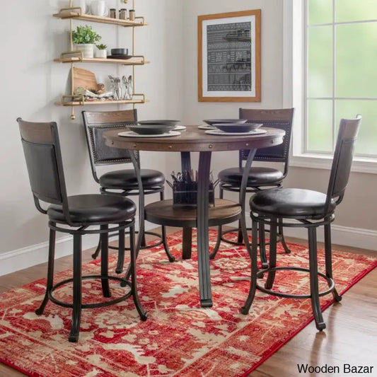Berkeley 4 Seater Solid Wood Top Dining Set