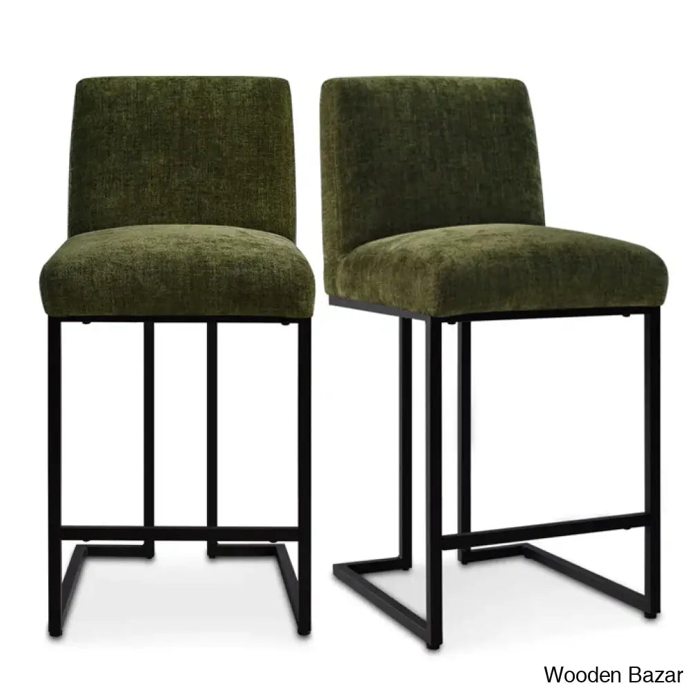 Berniciaz Upholstered 25’’ Counterstool With Metal Frame (Set Of 2)