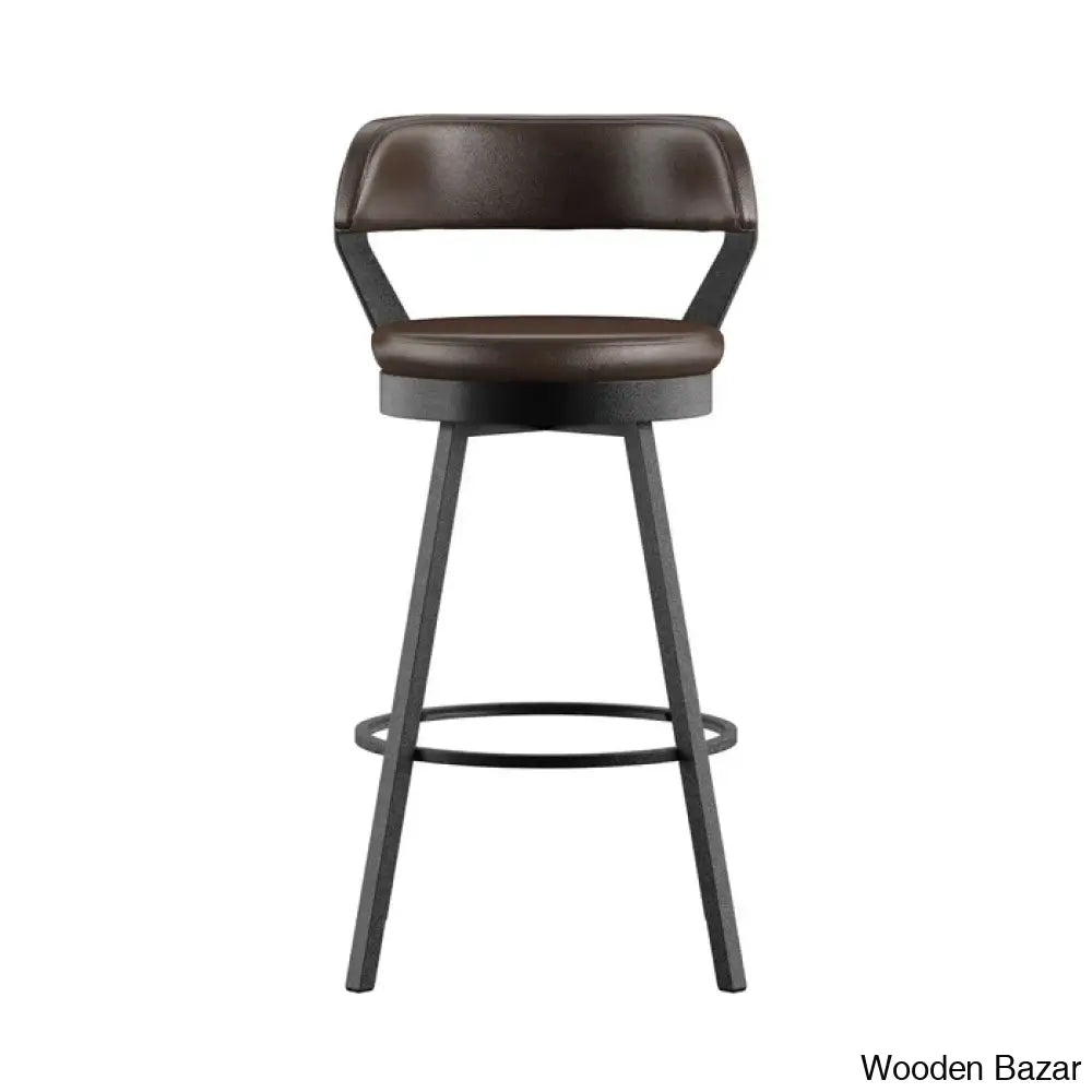 Berrino Counter And Bar Stool With Metal Frame (Set Of 2)