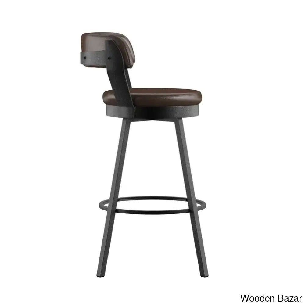 Berrino Counter And Bar Stool With Metal Frame (Set Of 2)