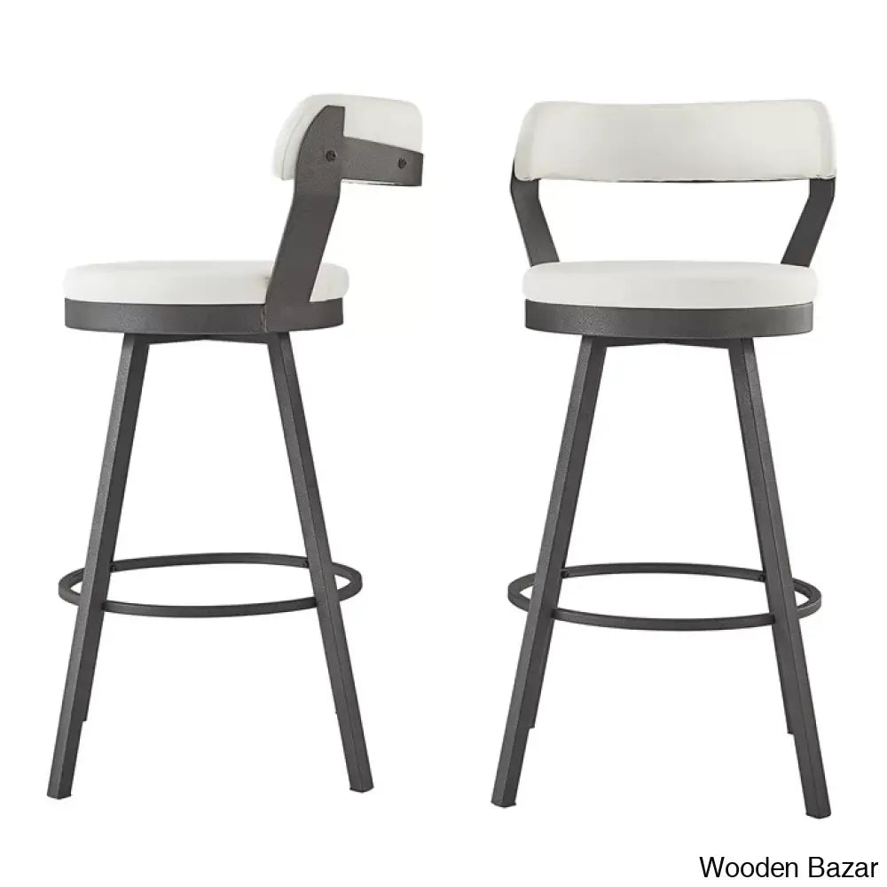 Berrino Counter And Bar Stool With Metal Frame (Set Of 2)