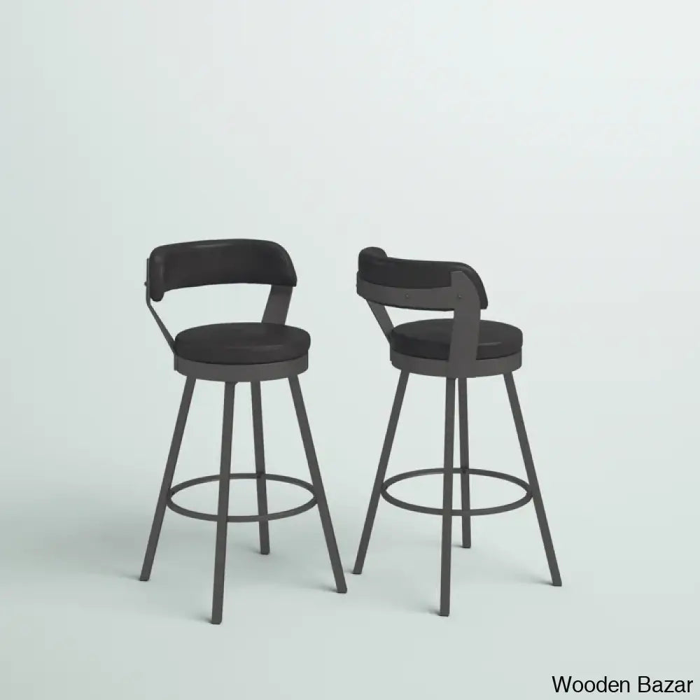 Berrino Counter And Bar Stool With Metal Frame (Set Of 2)