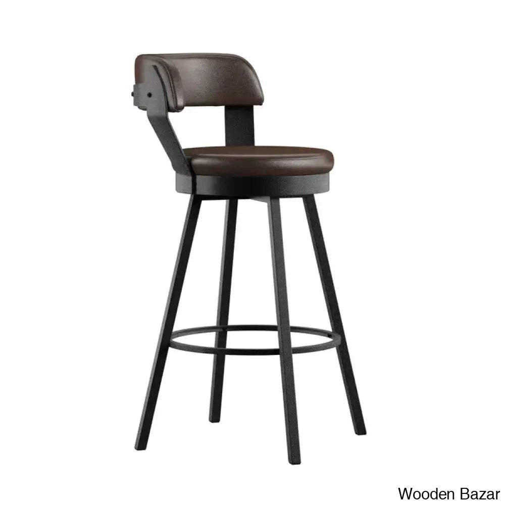 Berrino Counter And Bar Stool With Metal Frame (Set Of 2)