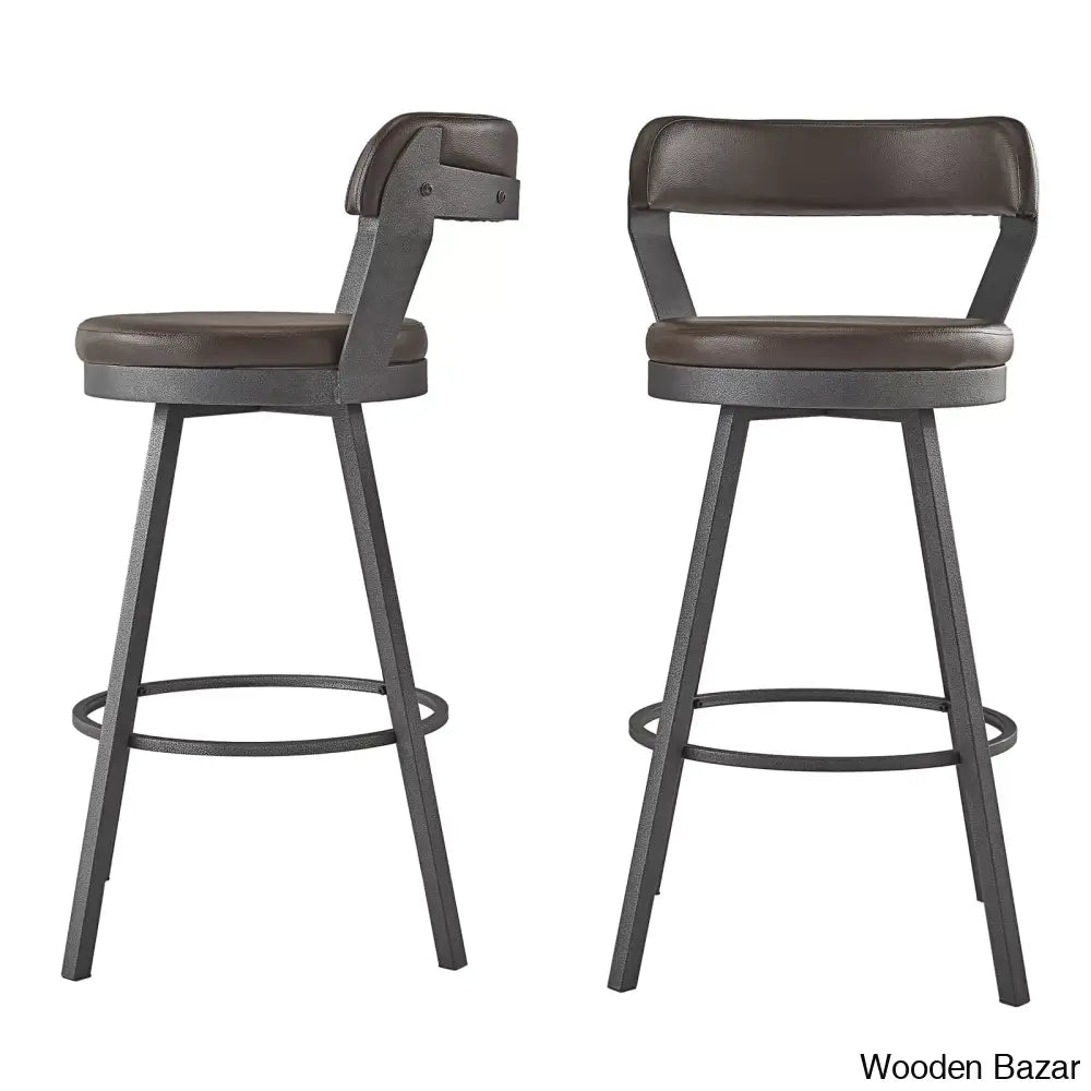 Berrino Counter And Bar Stool With Metal Frame (Set Of 2)