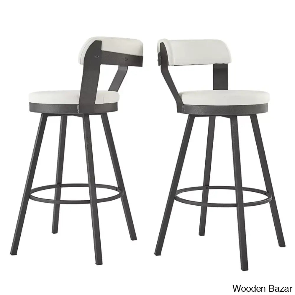 Berrino Counter And Bar Stool With Metal Frame (Set Of 2)