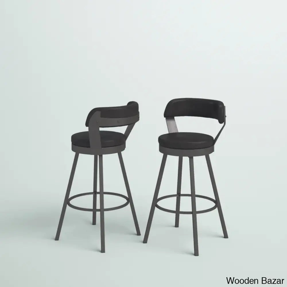 Berrino Counter And Bar Stool With Metal Frame (Set Of 2)