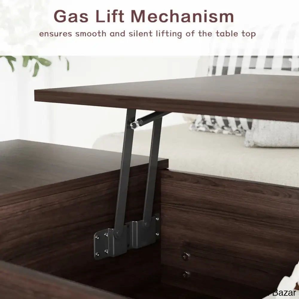 Berry Lift Top Extendable 4 Legs Coffee And Center Table With Storage