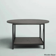 Bertrian 31’’ 4 Legs Round Coffee And Center Table With Storage For Living Room