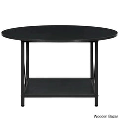 Bertrian 31’’ 4 Legs Round Coffee And Center Table With Storage For Living Room